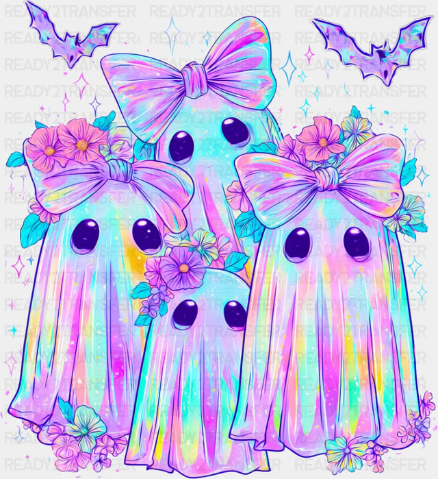 Holographic Ghosts - Halloween DTF Transfer