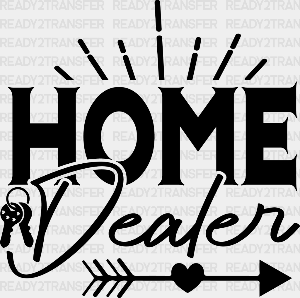 Home Dealer Design - Realtor Dtf Heat Transfer Adult Unisex S & M (10’’) / Black