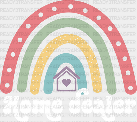 Home Dealer Rainbow Design - Realtor Dtf Transfer Adult Unisex S & M (10’’) / Light Color (See