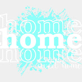 Home Sweet Home Blue Splash - Family DTF Transfers ready2transfer Light Color Design (See Imaging)