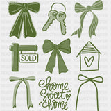 Home Sweet Home, Green - Realtor DTF Transfers ready2transfer