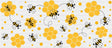 Honeycomb & Bees - General Cup Wrap UV Sticker Permanent UV DTF Decal