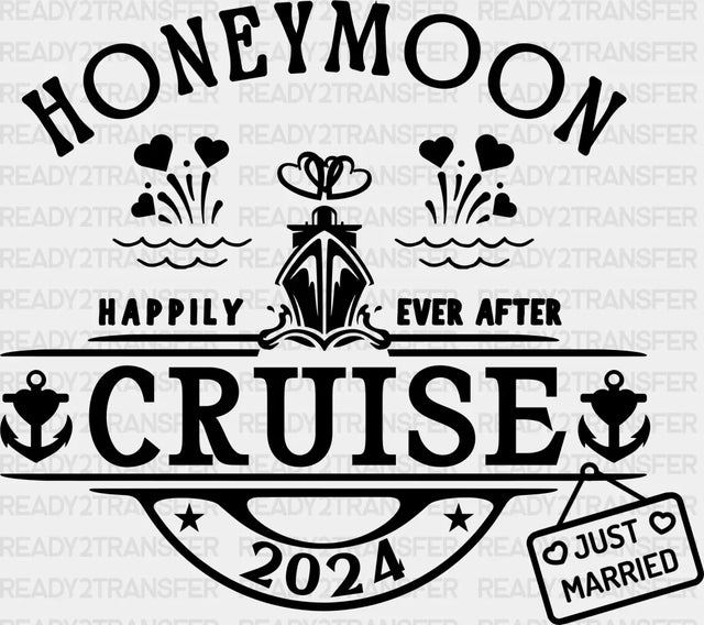 Honeymoon Happily Ever After - Iron On Dtf Transfer Adult Unisex S & M (10’’) / Dark Color