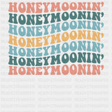 Honeymoonin' Retro Wavy Design - Honeymoon DTF Transfers ready2transfer