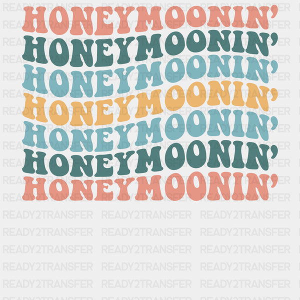 Honeymoonin' Retro Wavy Design - Honeymoon DTF Transfers