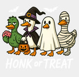 Honk Or Treat Black And White - Halloween DTF Transfer ready2transfer Light Color Design (See Imaging)