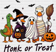 Honk Or Treat Gooses Halloween DTF Transfer Adult Unisex S & M (10’’) / Dark Color Design (See Imaging)