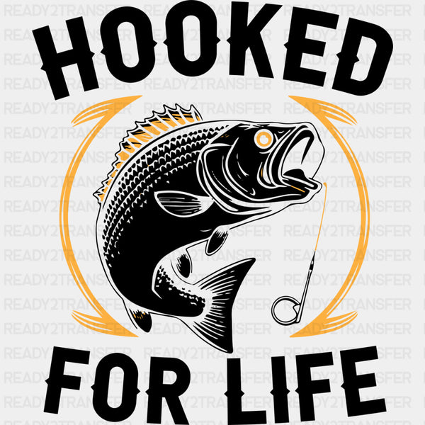 Hooked For Life - Fishing DTF Transfers