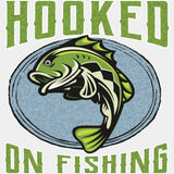Hooked On Fishing - Fishing DTF Transfers ready2transfer Light Color Design (See Imaging)