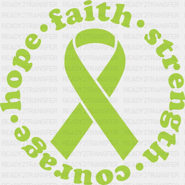 Hope Faith Strength Courage - Lymphoma DTF Transfers