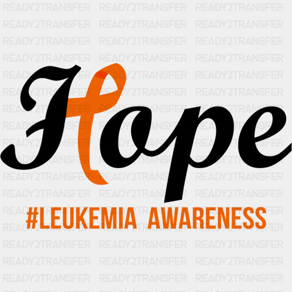 Hope, Leukemia Awareness, B&W - Leukemia DTF Transfers