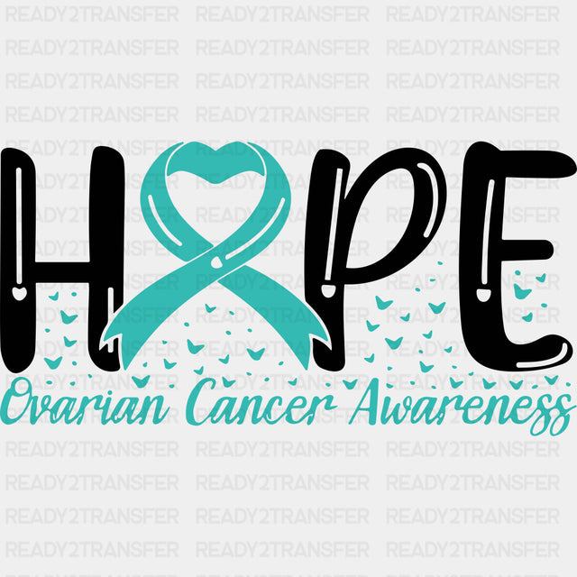 Hope - Ovarian Cancer DTF Transfers - Adult Unisex - S & M (10’’) / Dark Color Design (See Imaging)
