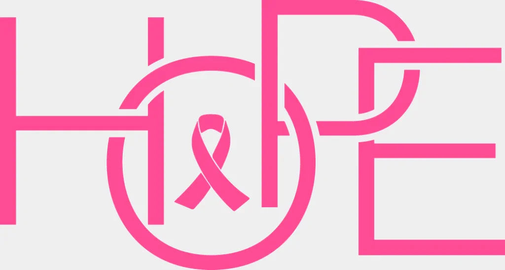 HOPE Pink - Breast Cancer DTF Transfer Adult Unisex - S & M (10’’) / Light Color Design (See Imaging)