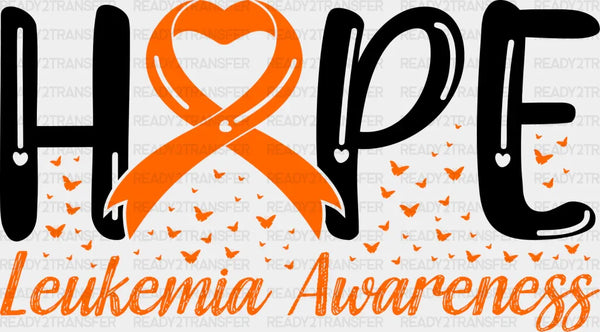 Hope Ribbon Design - Leukemia DTF heat transfer