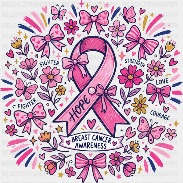 Hope Ribbons - Breast Cancer DTF Transfers