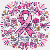 Hope Ribbons - Breast Cancer DTF Transfers - Adult Unisex - S & M (10’’) / Light Color Design (See Imaging)