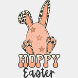 Hoppy Easter Design Easter DTF Transfer Adult Unisex - S & M (10’’) / Black