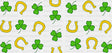Horseshoe And Clovers - St Patrick Cup Wrap Uv Sticker Permanent Dtf Decal