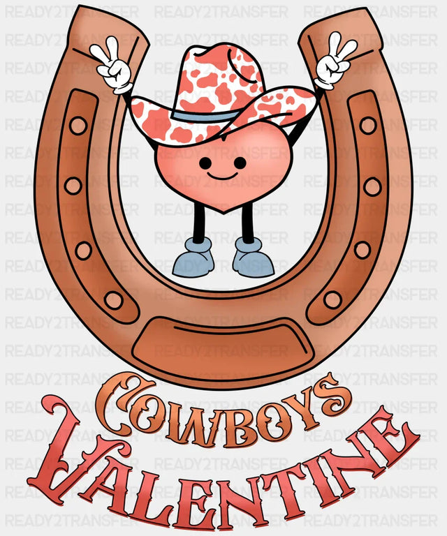 Horseshoe Cowboys Valentine Dtf Transfer