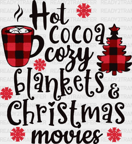 Hot Cocoa Cozy Blankets Christmas Movies Dtf Transfer