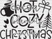 Hot Cozy Christmas DTF Transfer ready2transfer Black