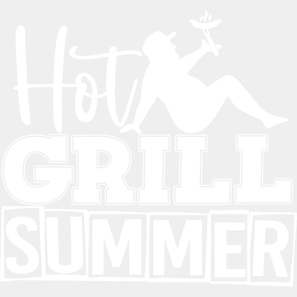 Hot Grill Summer - Funny DTF Transfers - Adult Unisex - S & M (10’’) / Light Color Design (See Imaging)