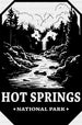 Hot Spring National Park Design - National Parks DTF Transfers ready2transfer Black