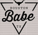 Houston Babe TX DTF Transfer ready2transfer Black