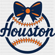 Houston Baseball, Ribbon - States & Cities DTF Transfers ready2transfer Dark Color Design (See Imaging)