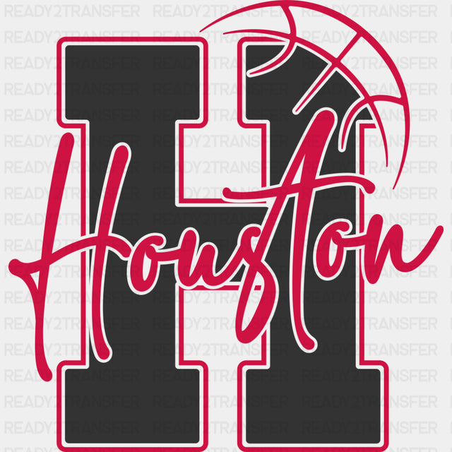 Houston Basketball Red - States & Cities DTF Transfers ready2transfer Dark Color Design (See Imaging)
