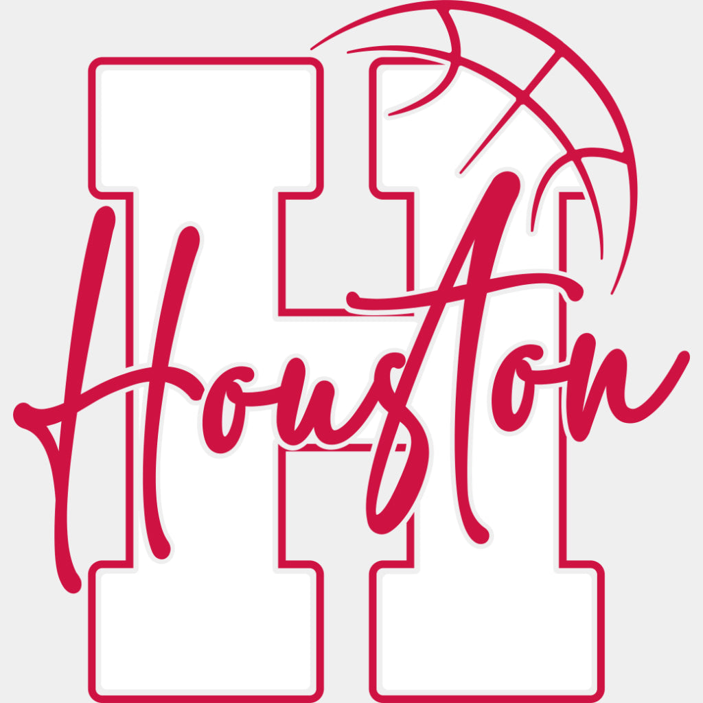Houston Basketball Red - States & Cities DTF Transfers ready2transfer Light Color Design (See Imaging)