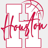 Houston Basketball Red - States & Cities DTF Transfers ready2transfer Light Color Design (See Imaging)