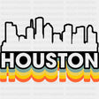 Houston Silhouette - States & Cities DTF Transfers ready2transfer Dark Color Design (See Imaging)