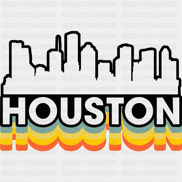 Houston Silhouette - States & Cities DTF Transfers