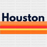 Houston Stripes - States & Cities DTF Transfers ready2transfer Dark Color Design (See Imaging)