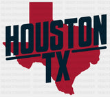 Houston TX - States & Cities DTF Transfer