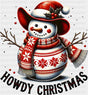 Howdy Christmas Snowman - Christmas DTF Transfer