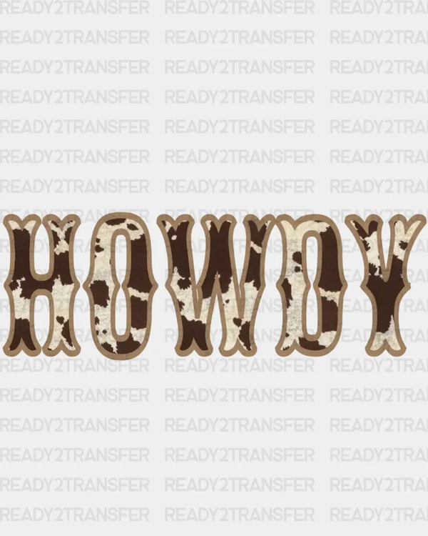 Howdy Cow DTF Transfer