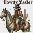 Howdy Easter Horse Riding - Easter DTF Transfer Adult Unisex - S & M (10’’) / Dark Color Design (See Imaging)