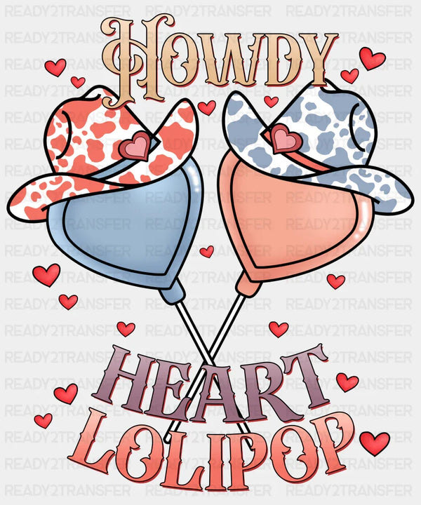 HOWDY HEART LOLIPOP DTF Transfer