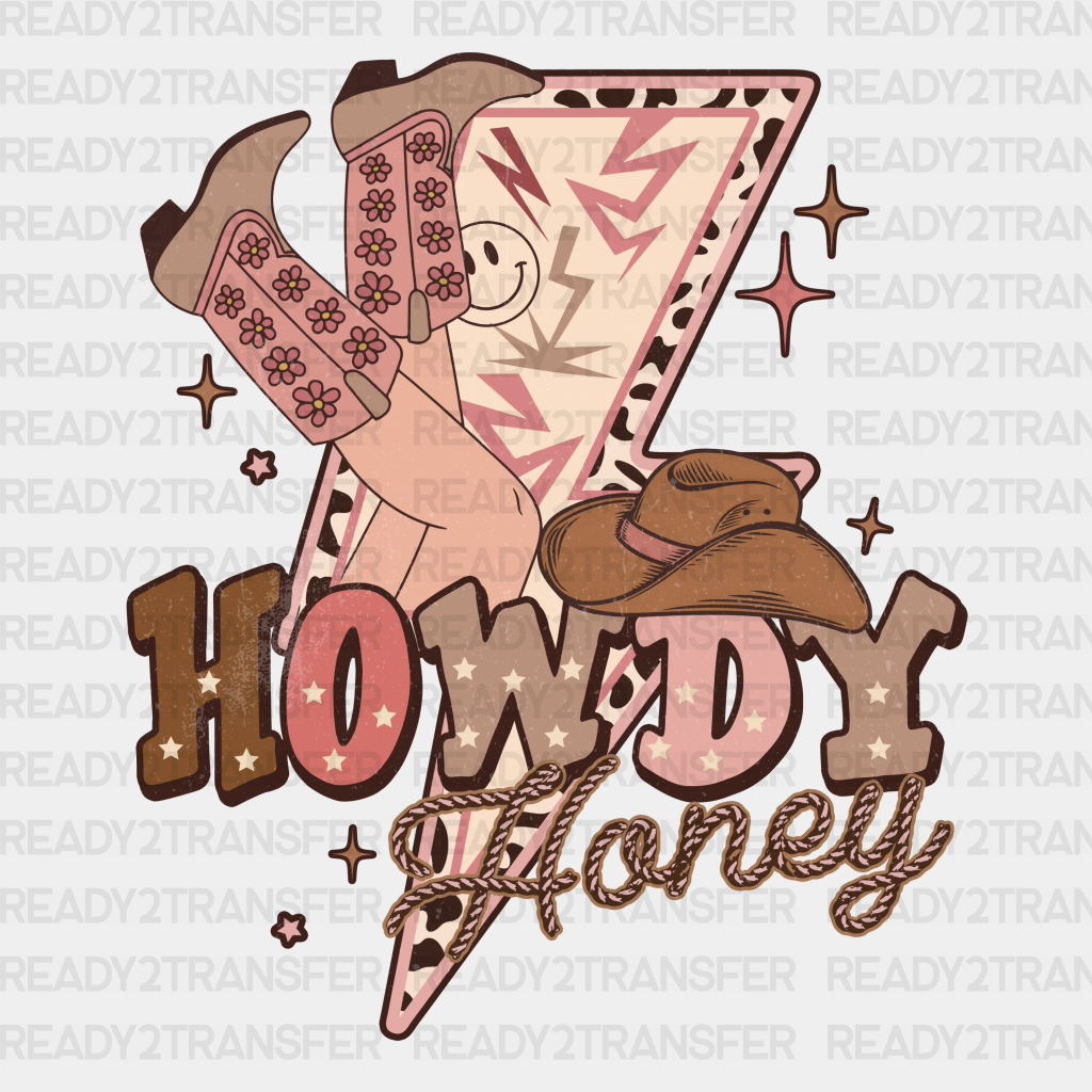 Howdy Honey Lightning Dtf Transfer