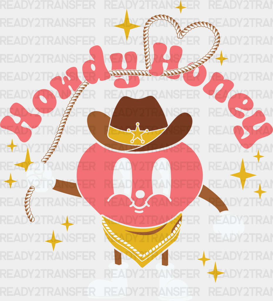 Howdy Honey Little Cowgirl Dtf Transfer