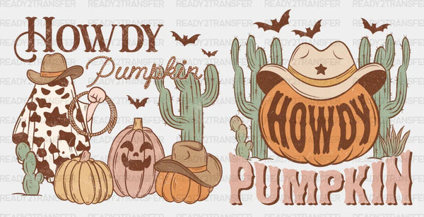 Howdy Pumpkin Cowboy Design - Fall Cup Wrap UV Sticker Permanent UV DTF Decal