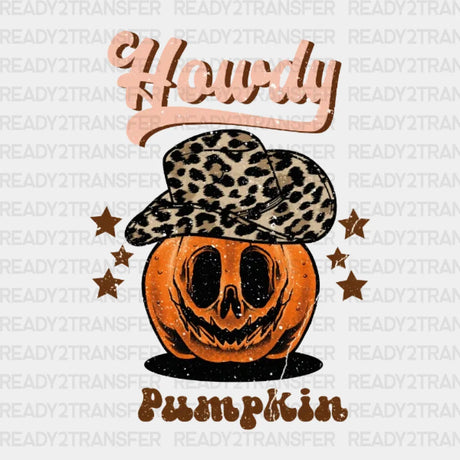 Howdy Pumpkin Cowboy Hat Dtf Transfer
