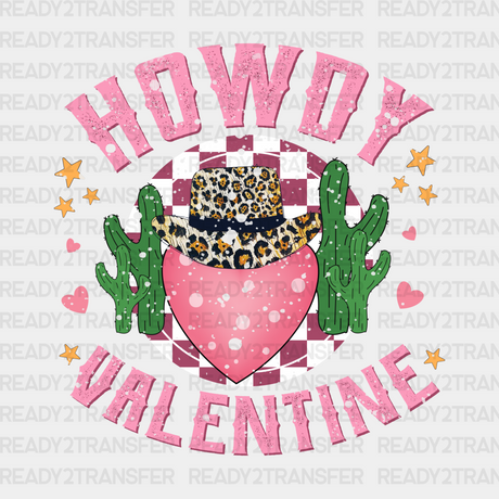 Howdy Valentine Heart Dtf Transfer