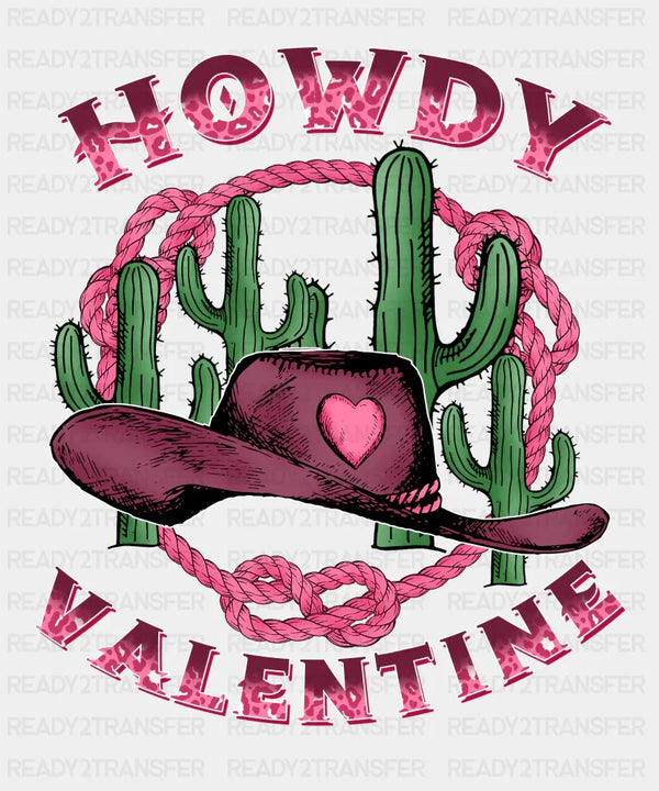 HOWDY VALENTINE HEART HAT DTF Transfer