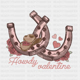 HOWDY VALENTINE HORSESHOES DTF Transfer ready2transfer