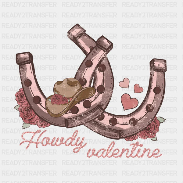 HOWDY VALENTINE HORSESHOES DTF Transfer