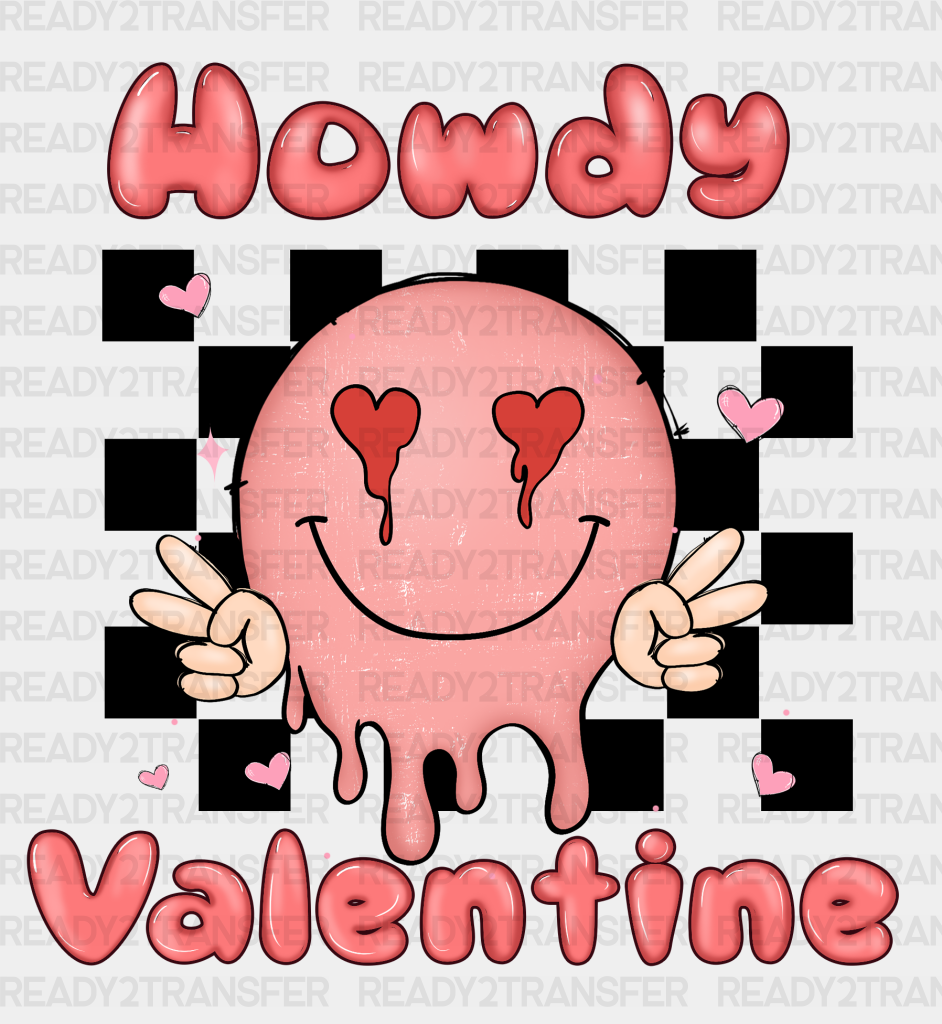 Howdy Valentine Lover Face Dtf Transfer