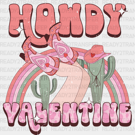 Howdy Valentine Rainbow Dtf Transfer